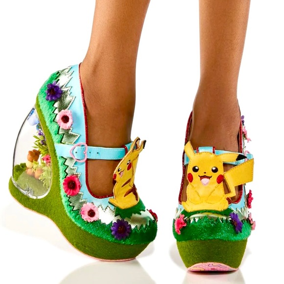 SOLD Dolls Kill X Irregular Choice Journey On Wedge Pokémon globe shoes - Picture 6 of 16